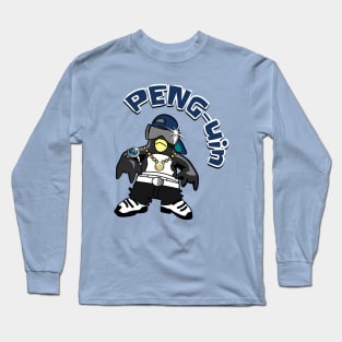 PENG PENGUIN. Cool, cute cartoon penguin Long Sleeve T-Shirt